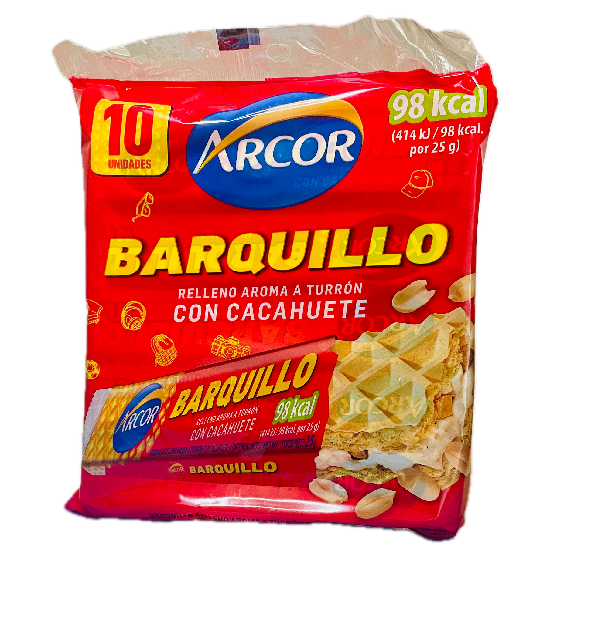 Arcor Turrón y Maní – Paquete de 10 (250 g)