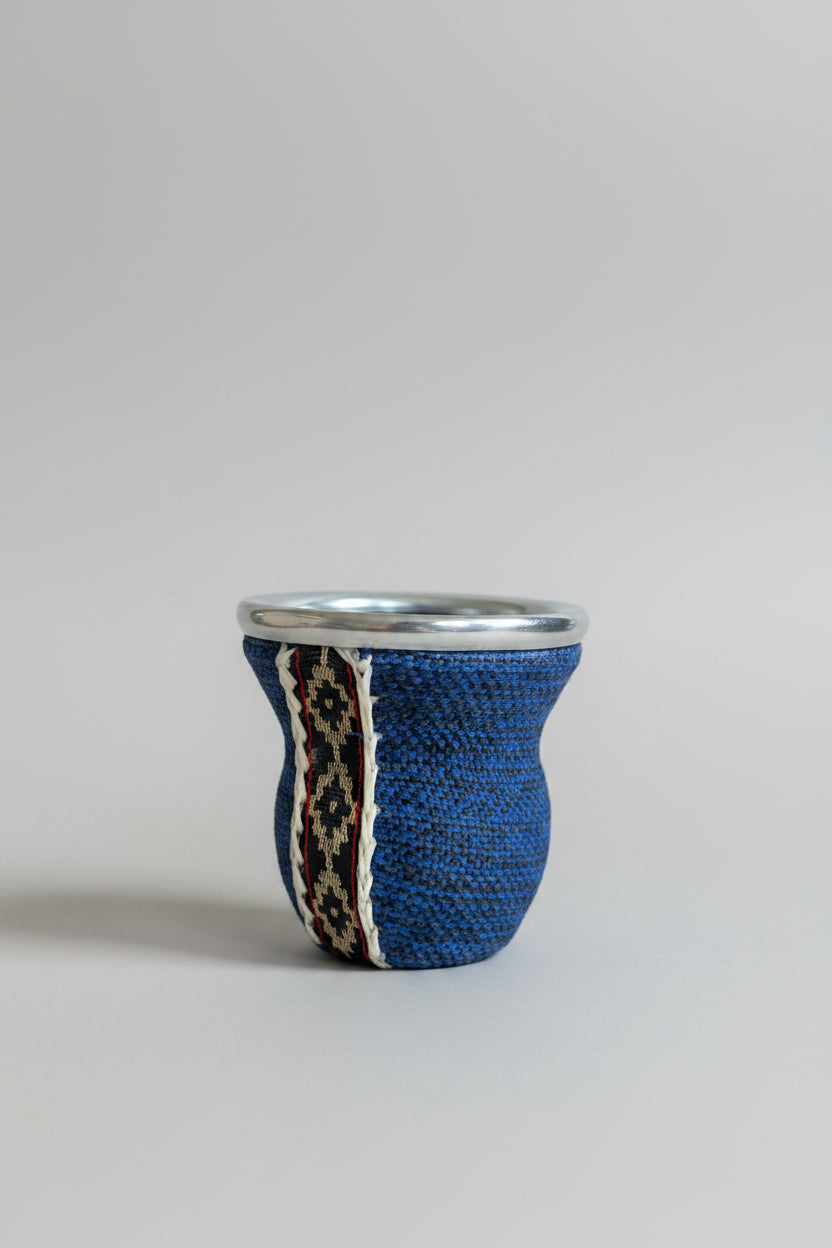 mate azul con guarda gauchesca
